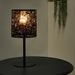 Ohs Carved Metal Solar Table Lamp Outdoor Garden Light Auto Sensor - thumbnail 2