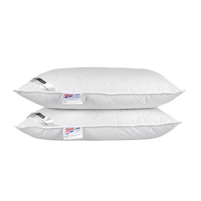 Homescapes White Duck Feather And Down Pillow Pair - image 1