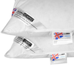 Homescapes White Duck Feather And Down Pillow Pair - thumbnail 2
