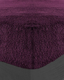 Teddy Fitted Sheet 30Cm Extra Deep Soft Cuddly Soft Touch Bedding Purple - thumbnail 1