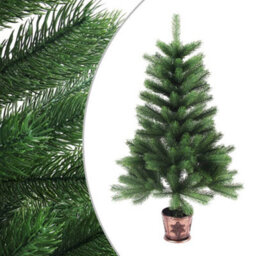 Berkfield Artificial Christmas Tree With Leds&ball Set 65 Cm Green - thumbnail 2