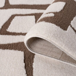 The Rugs Loft Taupe And Ivory Abstract Geometric Living Room Area Rug And Runners Soft Pile - thumbnail 6