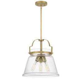Luminosa Lighting Luminosa Quoizel Wimberley Dome Pendant Ceiling Light Weathered Brass - thumbnail 1