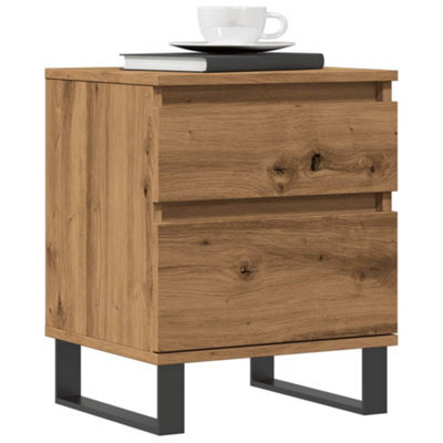 Berkfield Bedside Cabinets 2 Pcs Artisan Oak 40X35X50 Cm Engineered Wood - image 1