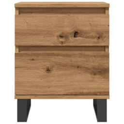 Berkfield Bedside Cabinets 2 Pcs Artisan Oak 40X35X50 Cm Engineered Wood - thumbnail 4