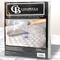 Casabella Quilted Waterproof Mattress Protector Small Double, Absorbent, Breathable Fully Fitted 4Ft Double122X190+30 Cm - thumbnail 2