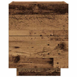 Berkfield Modern Bedside Cabinet With Led Lights Old Wood 45X40X55 Cm - thumbnail 6