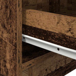 Berkfield Modern Bedside Cabinet With Led Lights Old Wood 45X40X55 Cm - thumbnail 9