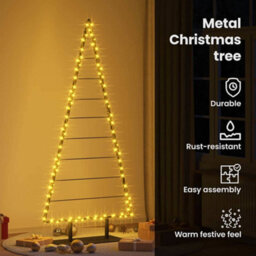 Vidaxl Metal Christmas Tree With Stand Black 210 Cm Steel - thumbnail 7
