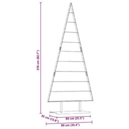 Vidaxl Metal Christmas Tree With Stand Black 210 Cm Steel - thumbnail 3