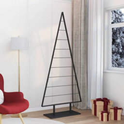Vidaxl Metal Christmas Tree With Stand Black 210 Cm Steel - thumbnail 1
