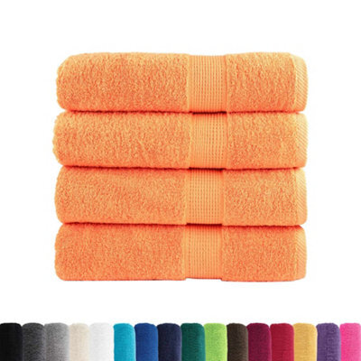 Berkfield Durable Premium Shower Towels Solund 4 Pcs Orange 70X140 Cm 600 Gsm
