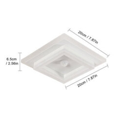 Pheashine White Square LED Flush Ceiling Light with PIR Motion and Daylight Sensor 26W 3000K Warm White 20x20cm - thumbnail 2