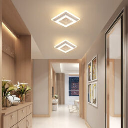Pheashine White Square LED Flush Ceiling Light with PIR Motion and Daylight Sensor 26W 3000K Warm White 20x20cm - thumbnail 4