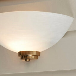 Loops Elegant Dimmable Wall Light With Brushed Aged Brass And White Glass Shade - thumbnail 4
