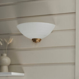 Loops Elegant Dimmable Wall Light With Brushed Aged Brass And White Glass Shade - thumbnail 7