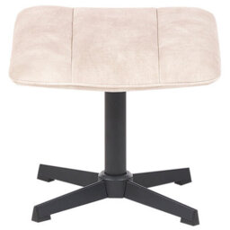 Beliani Swivel Armchair Lia With Footstool Velvet Beige - thumbnail 9