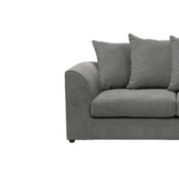 Furnishings For Less UK Casper Soft Chenille Fabric Fabric 3 Seater Sofa Grey - Scatter Back - thumbnail 2
