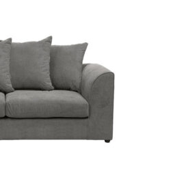 Furnishings For Less UK Casper Soft Chenille Fabric Fabric 3 Seater Sofa Grey - Scatter Back - thumbnail 3