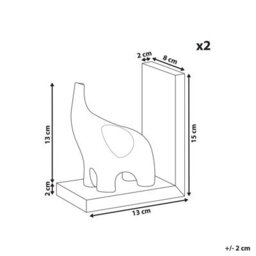 Beliani Set Of Bookends Kotezi Marble Gold - thumbnail 3