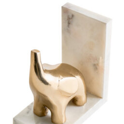 Beliani Set Of Bookends Kotezi Marble Gold - thumbnail 6