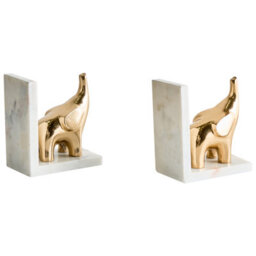 Beliani Set Of Bookends Kotezi Marble Gold - thumbnail 5