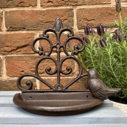 Selections Conwy Cast Iron Wall Mounted Bird Feeder (Set Of 2) - thumbnail 3