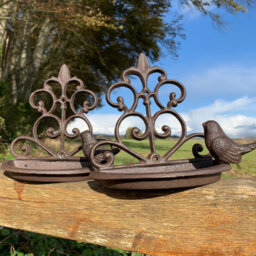 Selections Conwy Cast Iron Wall Mounted Bird Feeder (Set Of 2) - thumbnail 2