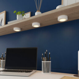 GoodHome Bly White Battery-Powered Led Under Cabinet Light - Ip20 (L)80mm (W)25mm, Pack Of 3 - thumbnail 1