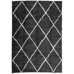 Walplus Shaggy Rug Pamplona High Pile Modern Black And Cream 120X170 Cm - thumbnail 2