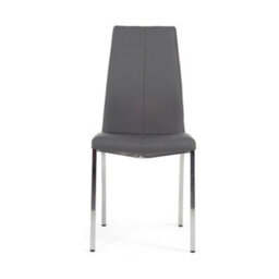 Furniture 48 Marco Charcoal Grey Faux Leather Dining Chairs (Pair)