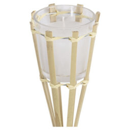 Urbn-Living Urbnliving 76Cm Height Colour Changing Led Citronella Bamboo Garden Outdoor Torch Light Set Of 2 - thumbnail 2