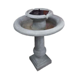 Chatsworth Solar Powered Bird Bath Fountain - Stone Effect Resin Outdoor Garden Cascading Water Feature - H78 X W53 X D53Cm - thumbnail 4