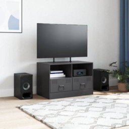 Berkfield Tv Cabinet Black 67X39X44 Cm Steel - thumbnail 3