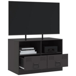 Berkfield Tv Cabinet Black 67X39X44 Cm Steel - thumbnail 5