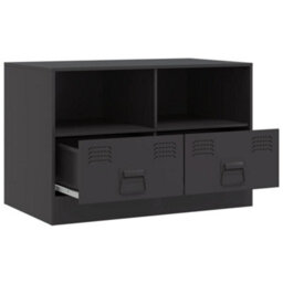 Berkfield Tv Cabinet Black 67X39X44 Cm Steel - thumbnail 7
