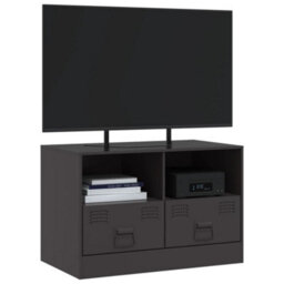 Berkfield Tv Cabinet Black 67X39X44 Cm Steel - thumbnail 4