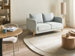 Beliani Sofa 2 Seater Gimo Chenille Light Blue - thumbnail 2