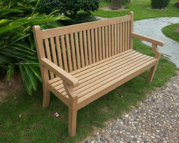 Winawood Sandwick 3 Seater Wood Effect Bench - New Teak - thumbnail 2