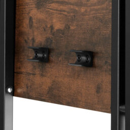 Tectake Bedside Table Phoenix Set Of 2 - Industrial Style, Foldable 2 Industrial Wood Dark, Rustic - thumbnail 9