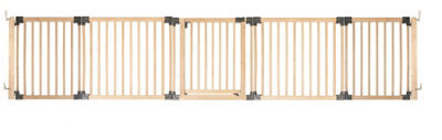 Safetots Wooden Multi Panel Room Divider, Up To 376Cm, Natural Wood, 76Cm Tall, Flexible Room Divider For Baby And Toddler - image 1