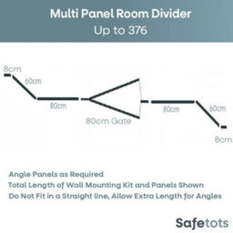Safetots Wooden Multi Panel Room Divider, Up To 376Cm, Natural Wood, 76Cm Tall, Flexible Room Divider For Baby And Toddler - thumbnail 3