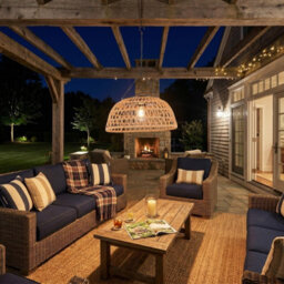 Amorly Solar & Usb Charged Bohemian Rattan Pendant Light, Rustic Hanging Lamp For Farmhouse, Homestay, Restaurant, Bar Decor - thumbnail 9