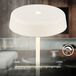 Briloner Led Table Lamp Rechargeable Light Dimmable Cordless Touch Ip44 Outdoor White - thumbnail 5