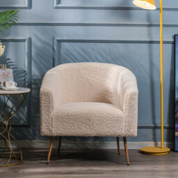 Nordlys Metal And White Bouclé Lounge Chair Modern Design Style Living Room - thumbnail 5