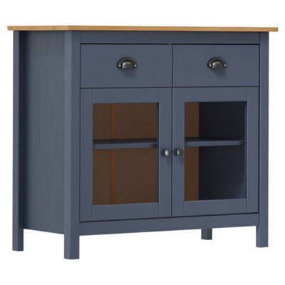 Walplus Sideboard Hill Grey 90X40X80 Cm Solid Pine Wood - image 1