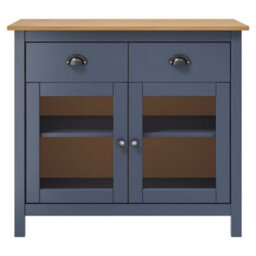 Walplus Sideboard Hill Grey 90X40X80 Cm Solid Pine Wood - thumbnail 2