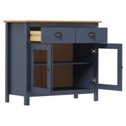 Walplus Sideboard Hill Grey 90X40X80 Cm Solid Pine Wood - thumbnail 3