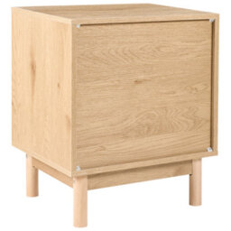 Wyld And Coco Boho Bedside Table Light Brown With Rattan Fronts, 2 Drawers - W48 X D40 X H59Cm - thumbnail 6