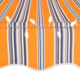 Berkfield Manual Retractable Awning With Led 150 Cm Yellow And Blue - thumbnail 5